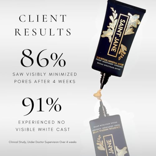 SAINT JANE - Luxury Sun Ritual - Pore Smoothing SPF 30 Mineral Sunscreen | Luxury, Floral-Infused, Clean Skincare (1.7 oz | 50 ml)