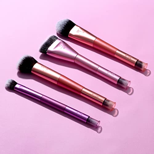 Dual Ended Foundation and Concealer Makeup Brush Pack of 2 - Flawless Coverage & Blending