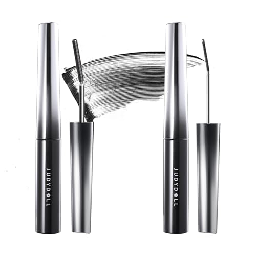 JUDYDOLL 3D Curling Eyelash Iron Mascara Bundle -Waterproof, Volumizing and Lengthening | 6¡ÆCurling Design #01Black for Upper Lashes + 6¡ÆPrecision Design #01Black for Lower Lashes