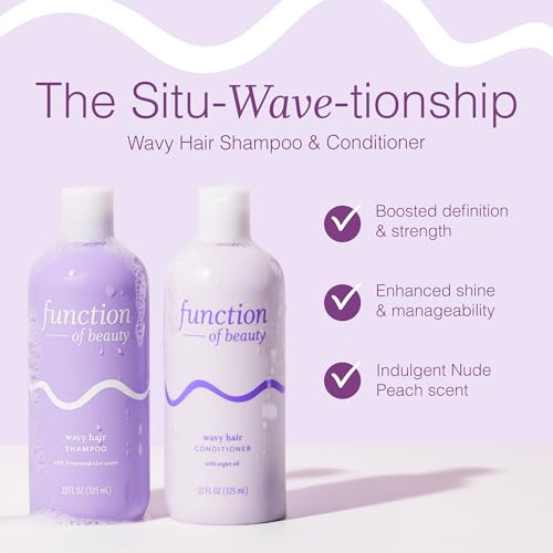Function of Beauty Wavy Hair Shampoo & Conditioner Set 22 Fl Oz x2 - Anti-Frizz