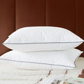 King Size Goose Feather Down Pillow Set - Ultra Comfort 2 Pack