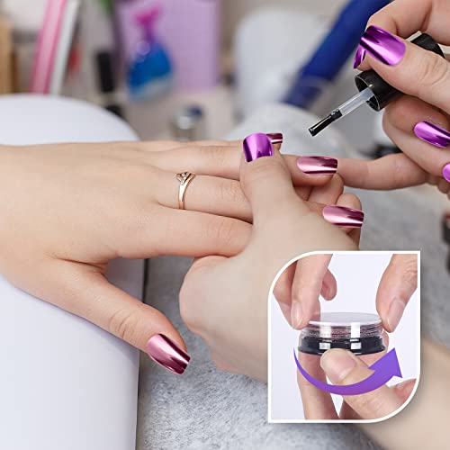 Multicolor Chrome Nail Powder Set - 36 Jars Metallic Mirror & Holographic Effect