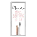 Stupell Industries Mascara Fashion Designer Modern Pink Word, Design by Kimberly Allen Gray Framed Wall Art, 13 x 30