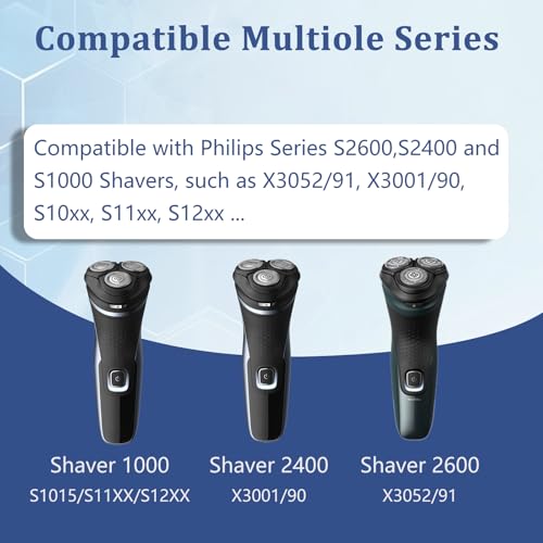 Ruixin 1 Pack Replacement Shaver Head for Philips Norelco Series S2000/S3000 - Compatible with X3052/91, X3001/90, S1311, S1211, S1121, S1015