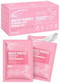 Air Jungles 250 Pack Micellar Makeup Remover Wipes - Individually Wrapped, Large 6x8 Inches, Waterproof & Oil-Removing