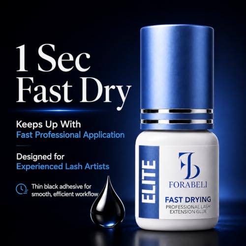 Professional Eyelash Extension Glue - Fast Drying Black Adhesive 5ml