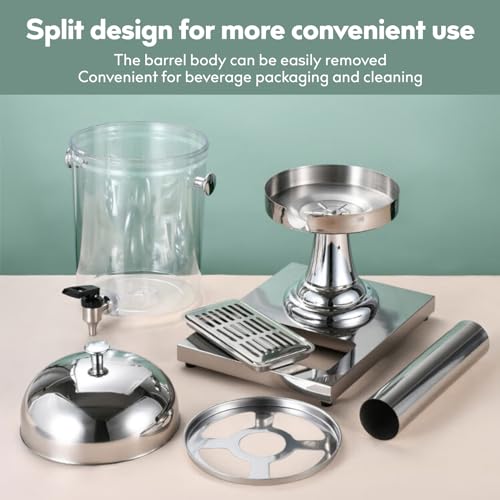 4.4 Gallon Stainless Steel Beverage Dispenser for Hot and Cold Drinks - Party & Catering Use