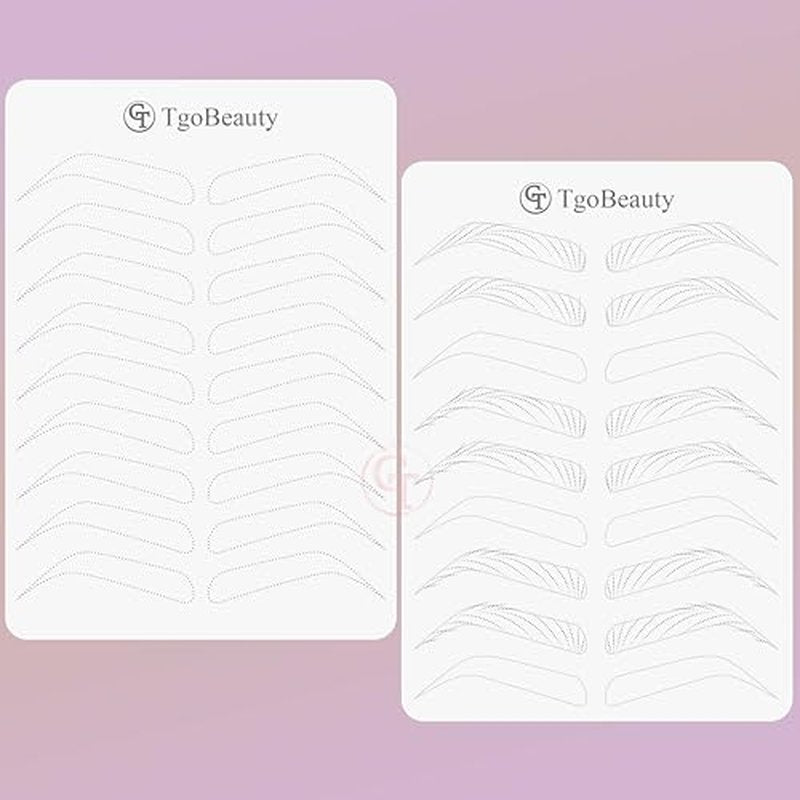 2pcs Professional Double-Sided Nano Brow Practice Skin, White Silicone Microblading Training Pad for Eyebrow Strokes, Permanent Makeup & Tattoo Practice, Reusable Sheets for Beginners & Artists