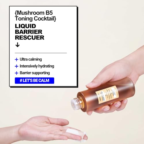 Mushroom B5 Toning Cocktail | Hydrating & Calming Facial Toner | Soothing & Redness Relief with Mushrooms & 2% Panthenol | Green Tea Fresh Skin Toner for Acne Prone & Sensitive & Dry Skin
