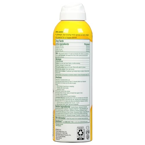 SPF 50 Sunscreen Spray for Face & Body - Hawaiian Coconut, Water Resistant, 5 Fl Oz Pack of 2