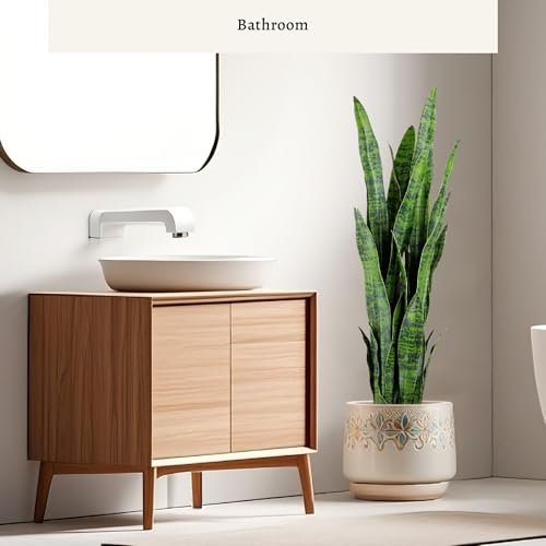 Green 2-Pack Artificial Snake Plants - Lifelike Indoor Faux Sansevieria