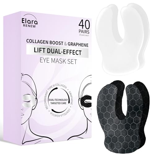 Complete Eye Revival Duo Set with Collagen & Peptide Masks - Travel Friendly 40 Pairs
