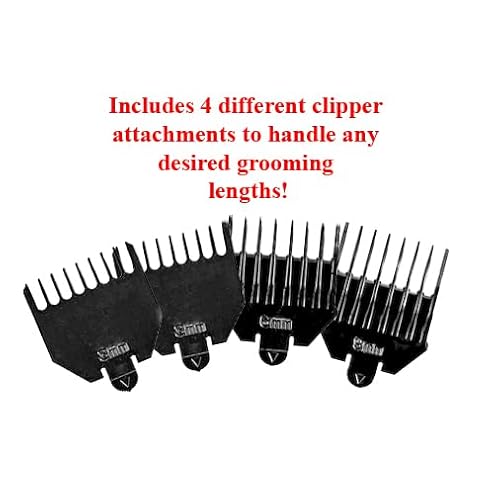 Precision Hair Trimmer & Body Groomer for Men- 4 Attachments, All-in-One Cordless Design, Steel Blades & Carbon Fiber Finish