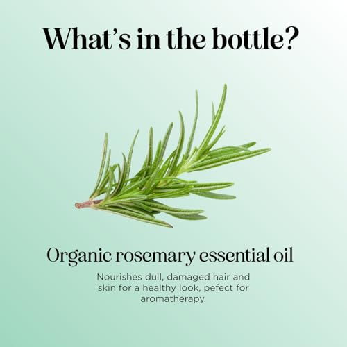 Rosemary Essential Oil - 4 Fl Oz Organic Hair & Skin Oil - Dry Scalp Treatment & Hair Volume - Variation: Rosemary