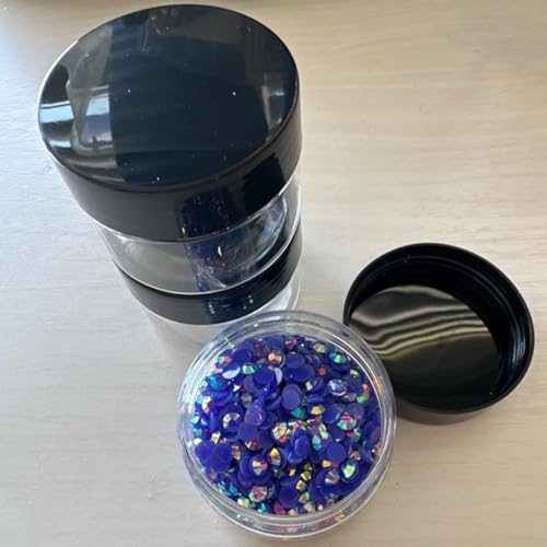 68 Pack 2 oz Clear Plastic Jars with Lids - Refillable Cosmetic & Storage Containers
