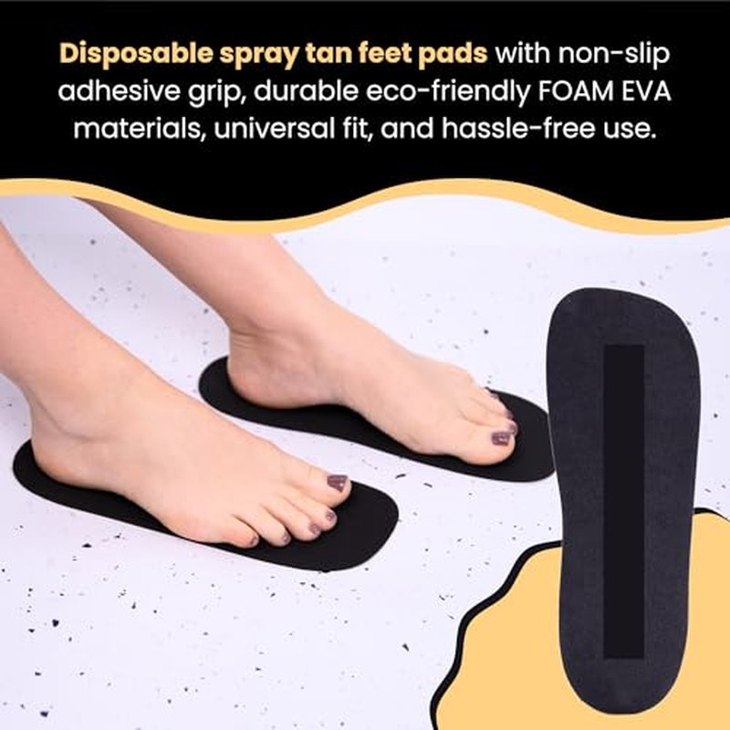 30 Pairs (60Feets) Spray Tan Feet Pads Disposable & Economic FOAM Feet pads for Spray tanning,Use in Tanning booth,Sunless Tanning at Home or Beauty Salon-Non Slip- Comfortable-Hygienic-Ultra Bronzing