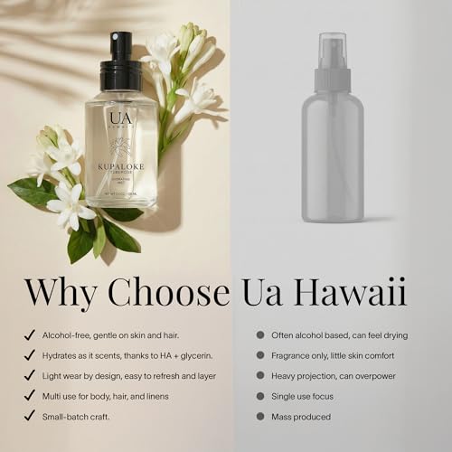 Kupaloke Tuberose Body & Hair Mist - Hydrating Island Fragrance, 3.4 oz - Vegan & Cruelty-Free