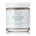 Sea-El Coconut Kiwi Exfoliating Face Scrub - Hydrating & Anti-Aging Facial Cleanser, 4 Oz