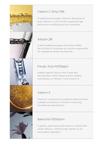 FINDIVE Vitamin C Ethyl 10% Serum for Dark Spots & Anti-Aging - Hydrating Face Treatment