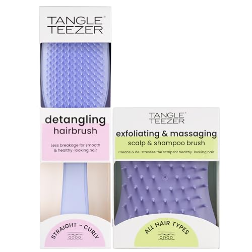 Detangling Hairbrush & Scalp Massager Set - Suitable for All Hair Types