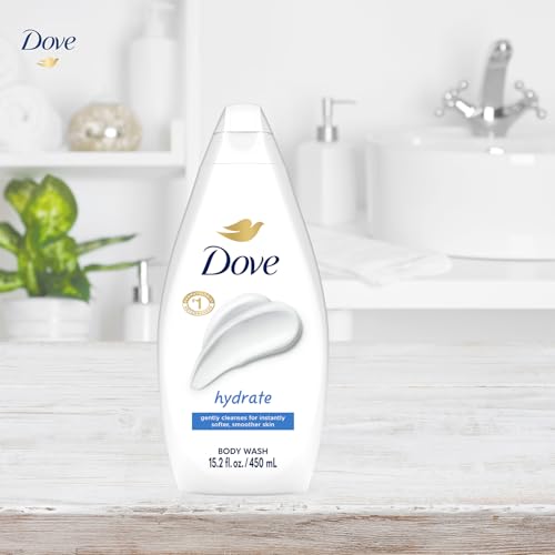 Dove Hydrate Body Wash 6-Pack - Moisturizing Shower Gel for Dry Skin