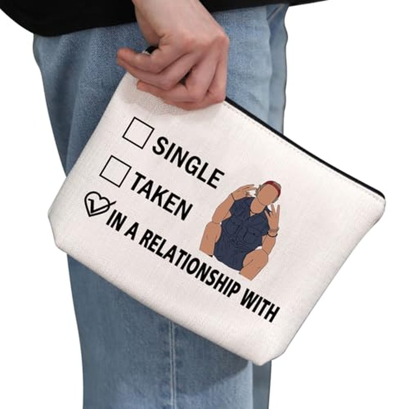 G2TUP TV Show Inspired Gift Blue Makeup Bag R P Fan Cosmetic Bag R P Merch (Blue White Bag)