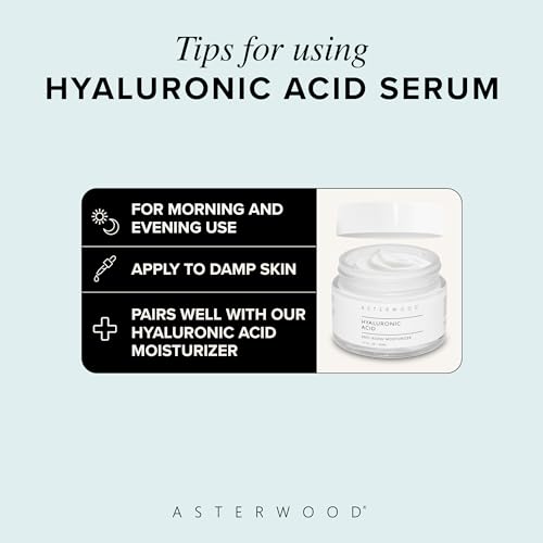 Asterwood Hyaluronic Acid Serum for Face 4 Fl Oz - Hydrating & Anti-Aging