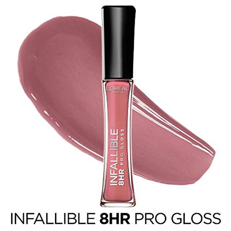 L¡¯Oreal Paris Makeup Infallible 8 Hour Hydrating Lip Gloss, Blush, 0.21 Fl Oz (Pack of 2)
