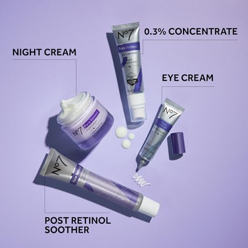 No7 Pure Retinol Night Cream - 1.69 Fl Oz - Anti-Aging Face Moisturizer with Collagen & Hyaluronic Acid