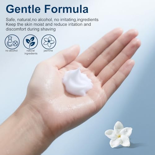 Shaving Cream Bulk Travel,8ml/0.28 oz Travel Shave Cream Disposable Shaving Cream in Bulk for Hotel Homeless £¨Jasmine£¬pack of 30)