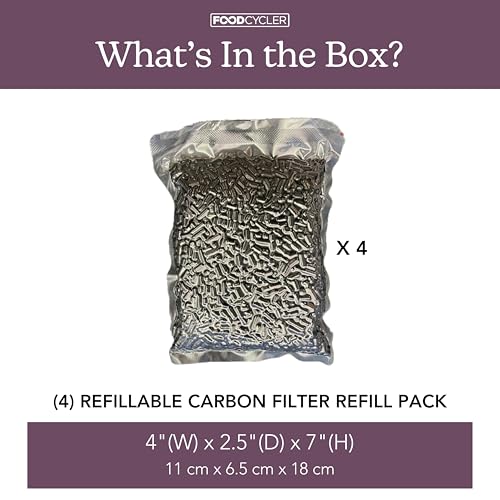 FoodCycler Carbon Filter Replacement 4-Pack for Eco 3 & Eco 5 - Odor Control & Freshness