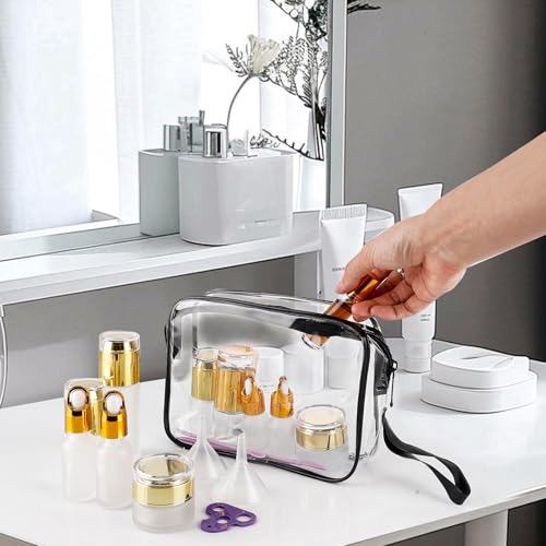KOUWICH 30 Pack TSA Approved Glass Travel Containers Set for Skincare & Liquids