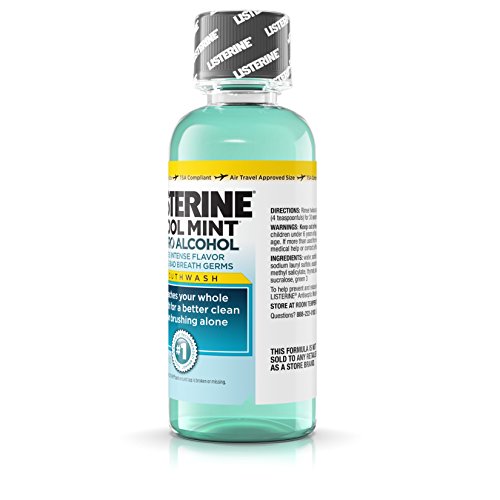 Antiseptic Zero Alcohol Mouthwash - Fresh Mint, 3.2 Oz Pack of 24
