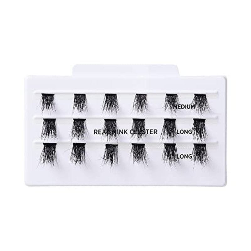 i?ENVY Real Mink Cluster Lashes Full and Fluffy Extension Look, Reusable, DIY Salon Result