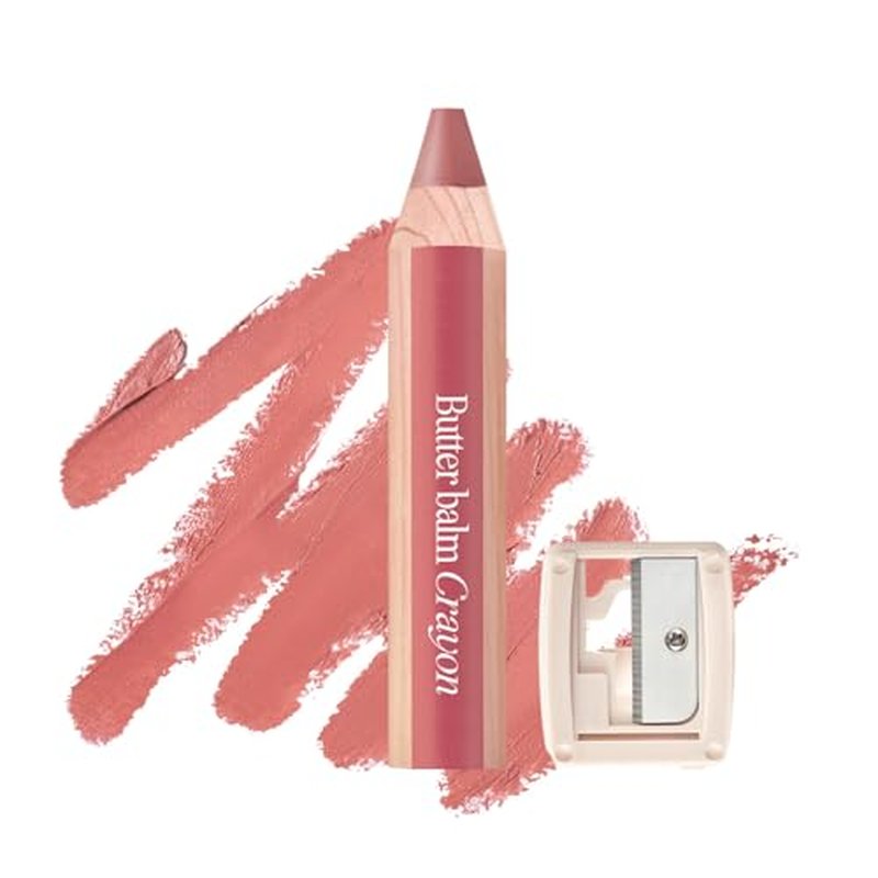 CLIO Butter Balm Crayon, 2-in-1 Lip and Cheek Tint, Buildable Lightweight Cream Blush, Crayon Lipstick Makeup (004 MODERN ART BEIGE, One Size)