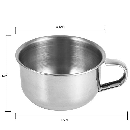 MAVIS LAVEN Stainless Steel Men's Shave Soap Bowl, Metal Shaving Soap Mug Bowl Cup Shaver Men Face Cleaning Soap Bowl