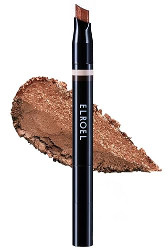ELROEL Double Shadow Stick Eye Makeup - 48HR Long Lasting Dual-Tone Gold-Espresso