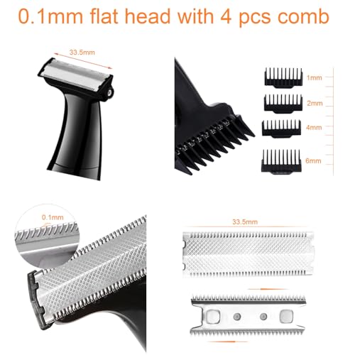 Men's Body Hair Trimmer and Grooming Kit - Wet Dry Groin, Face, Beard, Head Shaver