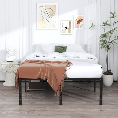 EMODA 20 Inch Tall Full Size Bed Frame with Large Storage Space - Includes Variation Full