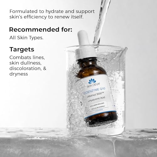 Coenzyme Q10 Serum for Face with Hyaluronic Acid & Matrixyl 3000 - Anti-Aging Peptide Facial Serum - 1 Fl Oz - Variation of THIS listing