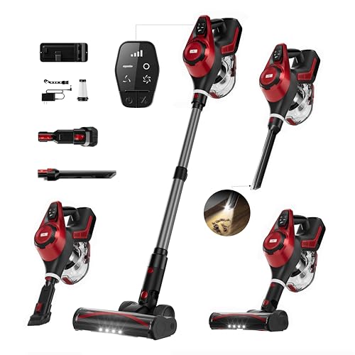 Cordless Stick Vacuum Cleaner 45Kpa Max Suction Handheld Pet Hair Floor Car