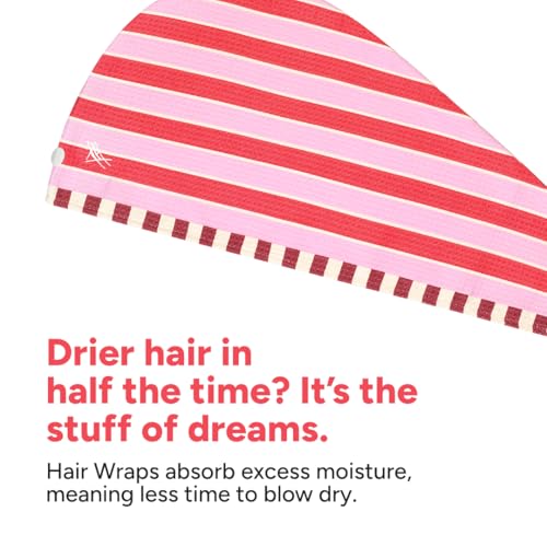 Turban Hair Towel for Home & Beach - Super Absorbent Quick Dry Cherry Bomb - One Size