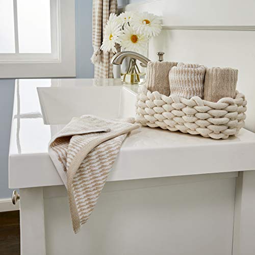 Longborough Tan 4-Piece Turkish Cotton Washcloth Set - Soft & Absorbent