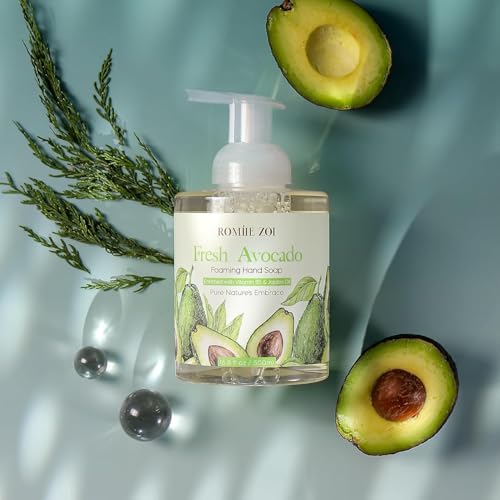 ROMIIE ZOI Foaming Hand Soap with Gift Box- Avocado- Biodegradable Formula Moisture & Revitalize - 500ml/ 16.8oz