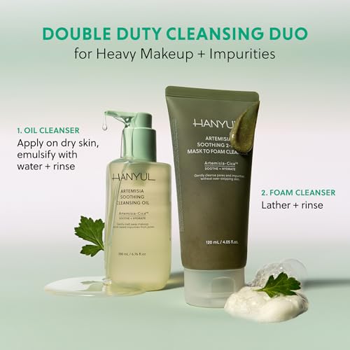 Gentle Artemisia & Cica Cleansing Oil for All Skin Types - Hydrating Facial Cleanser