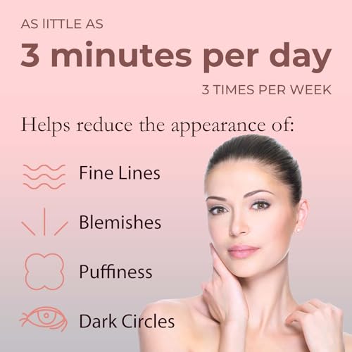 Londxin 4-in-1 Red Light Therapy Wand for Face & Neck, Microcurrent Anti-Aging Device, 2 Colors LED Light