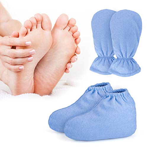Elastic Paraffin Wax Booties & Gloves for Hand & Foot Spa Therapy - Large