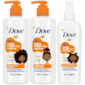 Dove Kids Shampoo & Conditioner Set with Shea Butter & Coconut Oil + 2-in-1 Detangler Spray, ¡°Hair Love¡± Wavy, Coily, Curly Hair Products for Kids