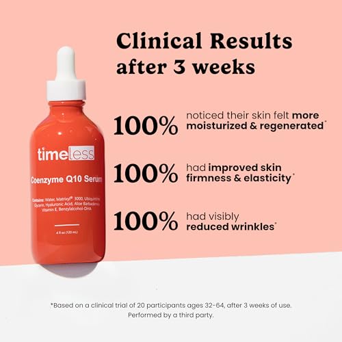 Coenzyme Q10 Face Serum with Hyaluronic Acid & Collagen Support - 4 fl oz - Timeless Skin Care
