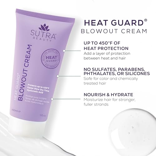 Heat Protectant Blowout Cream for Hair - Up to 450°F Heat Guard